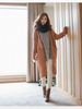 open front thick knitted cardigan