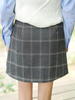 wool buttoned skirt