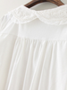 lace crochet long-sleeve cotton shirt