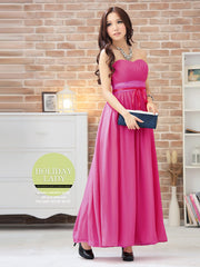 wrapped ribbon bow long dress