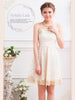 golden embroidery party dress
