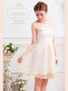 golden embroidery party dress
