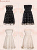 golden embroidery party dress