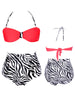 striped knot bikini set