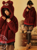 bear hoodie fur jacket