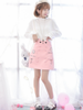 rabbit pattern A-line skirt