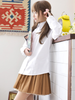 lace hem pleated mini skirt