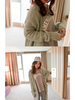 open front thick knitted cardigan