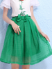bow organza skirt in green
