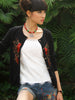 mirror embroidery knit cardigan