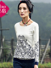 sunrise cotton long sleeve sweater