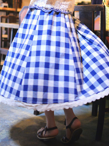 sweet blue plaid skirt