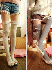 Mori girl lace tube knee socks