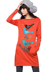 tweet tweet sweater dress