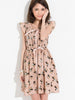 Clearance - snow deer bowknot dress in beige