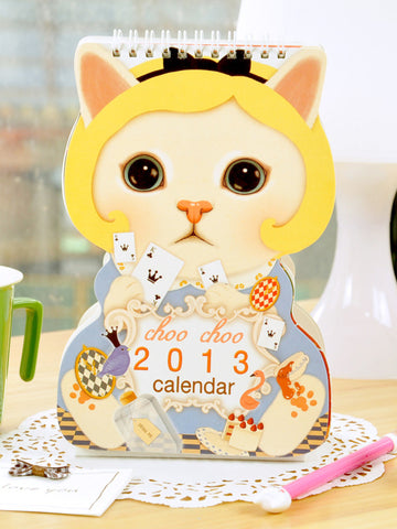 Korean princess cat desk calendar 2013