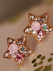 sparkling fireworks star shaped earrings