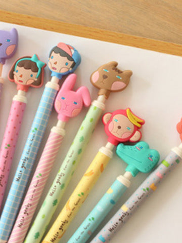 Korean cartoon ball pen (set of 3)