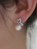 butterfly freshwater pearl earrings