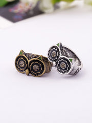 retro owl ring