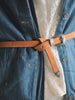 knotted carved floral leather belt