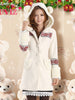 little bear hooded plush coat