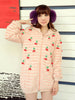 sweet cherries fluffy hooded coat