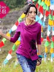 morning birds flock printing top