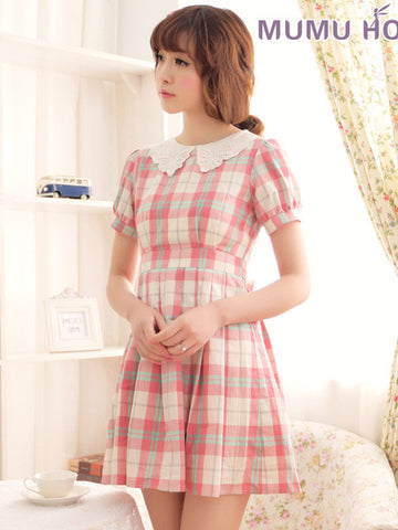 somewhere we belong plaid dress