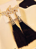 Korean butterfly long tassels earrings