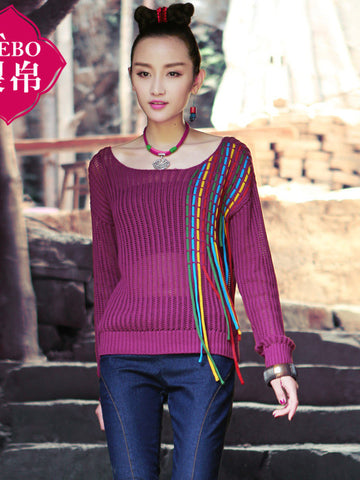 swing four-color sweater