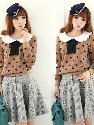 scholarly plaid skirt