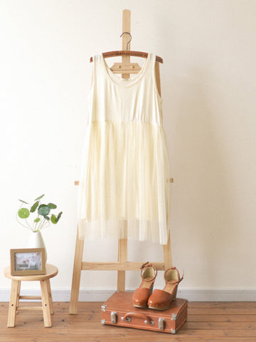 layered tulle high waist tank dress