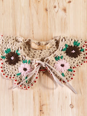 sunset  flower vintage crochet collars