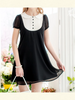 scholarly chiffon bow dress