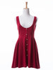 pearl buttons vest dress