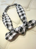 plaid bow hair band