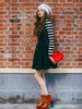 pearl buttons vest dress