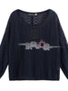round neck knitted sweater