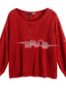 round neck knitted sweater