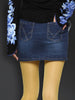 lotus pond denim mini skirt