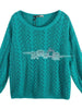 round neck knitted sweater