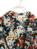 single button floral print chiffon jacket