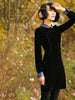 streamlined Chi-pao velvet dress