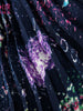 starry sky pattern asymmetric pleated skirt