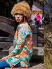 village girl embroidery Mandarin top