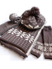 clearance - snowflake three-set scarf hat wristwarmer