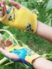retro style tri-color wool gloves
