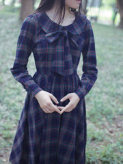 scottish green cotton dress