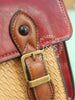 woven block vintage satchel
